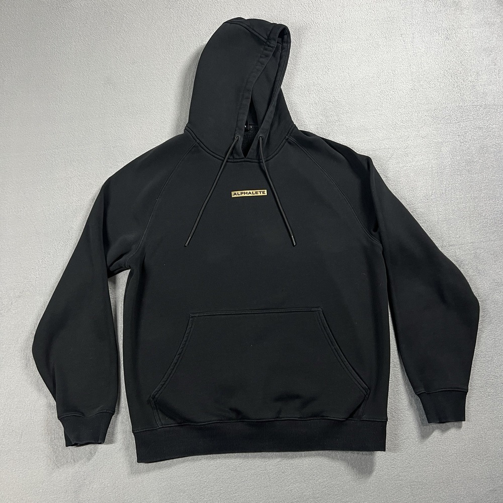 Alphalete Hoodie Mens L Black LBD More Pullover Drawstring Hooded Sweatshirt